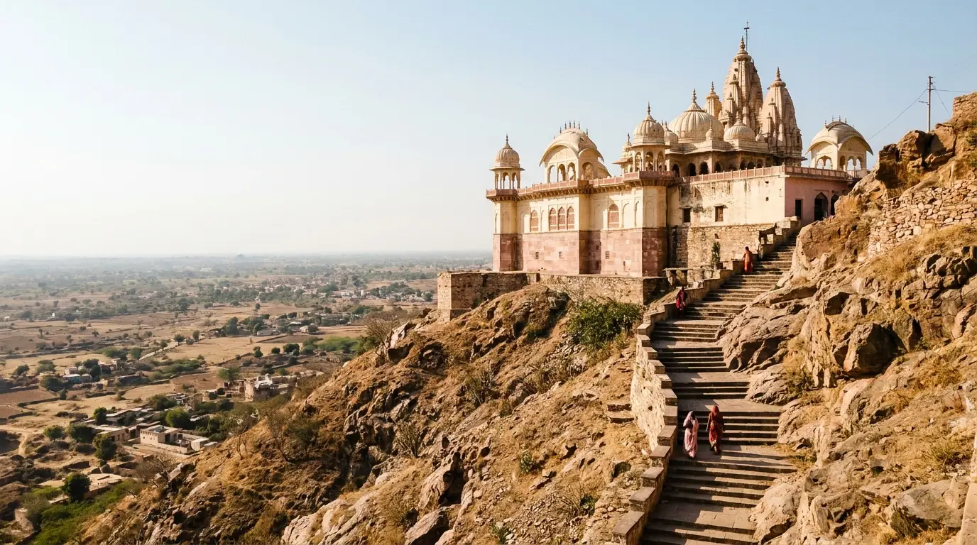 Radha Rani Temple on the hill at Barsana