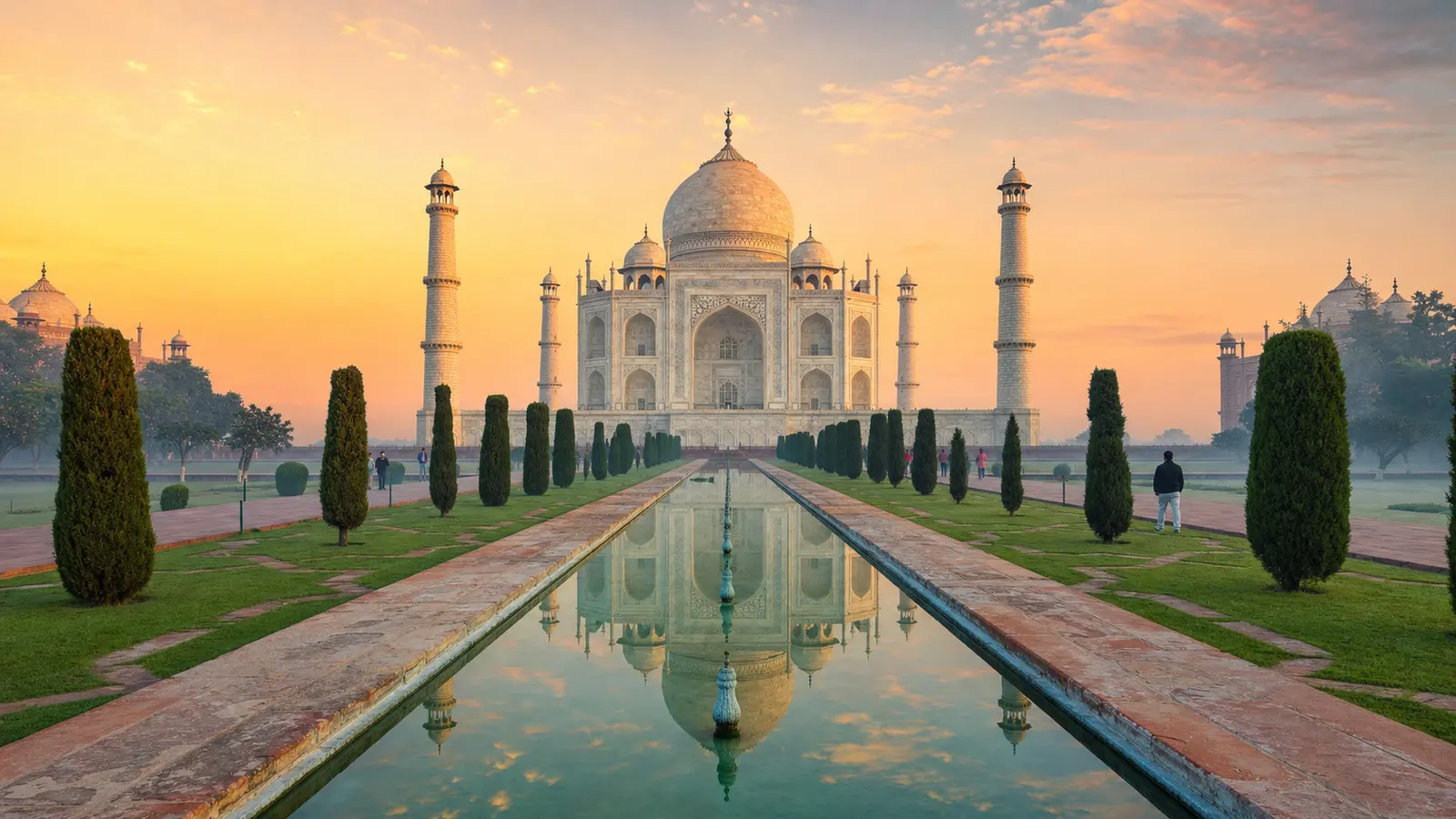 Taj Mahal at sunrise